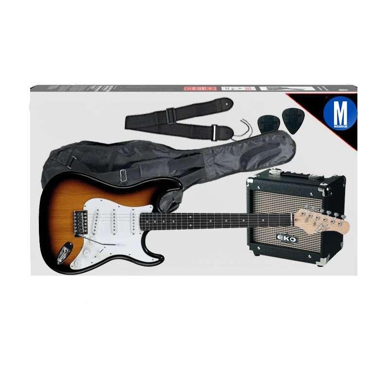 EKO CHITARRA ELETTRICA SUNBURST KIT COMPLETO