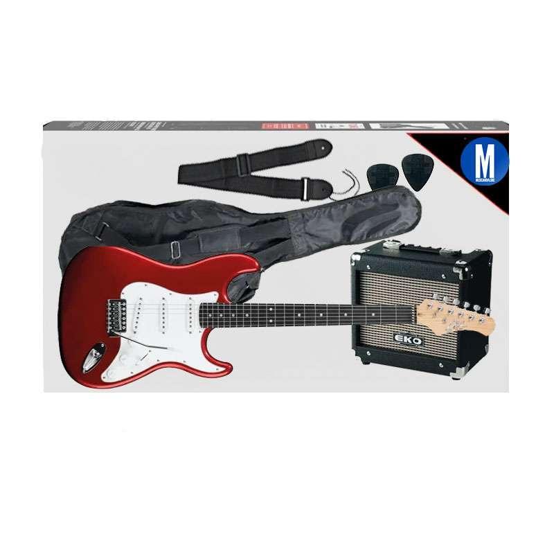 EKO CHITARRA ELETTRICA ROSSA KIT COMPLETO