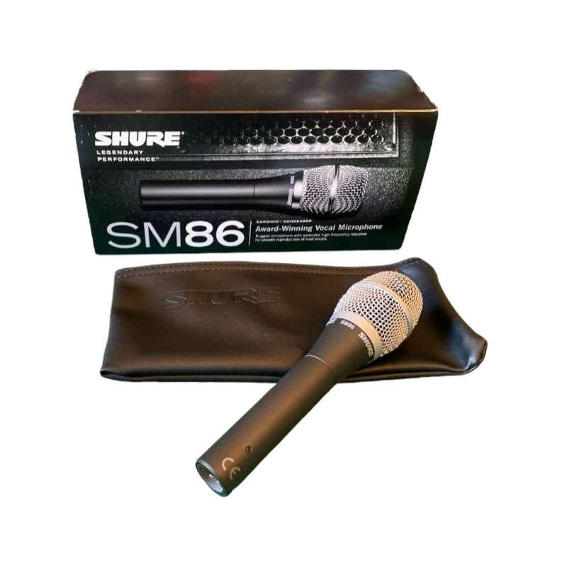 Microfono Shure SM86 con custodia e confezione originale.