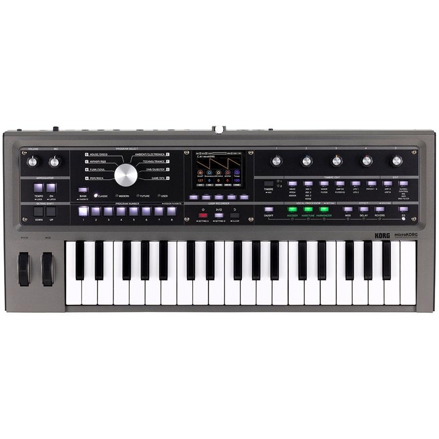 Tastiera sintetizzatore KORG microKORG 2 con pannello di controllo e manopole.