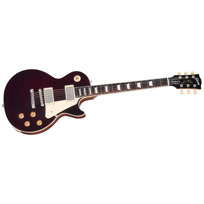 Chitarra elettrica Gibson Les Paul Standard con finitura marrone e dettagli dorati.