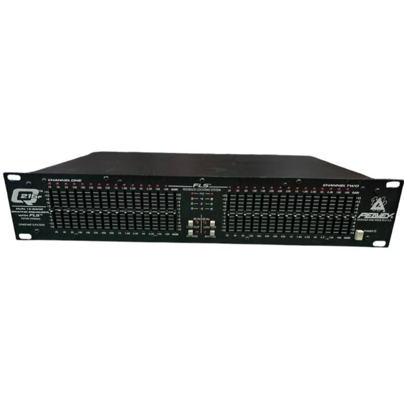 Equalizzatore grafico Peavey Q215F a 15 bande per canale con sistema di localizzazione del feedback.