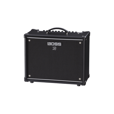 Amplificatore BOSS Katana 50 Gen 3, vista frontale con griglia nera e logo al centro.