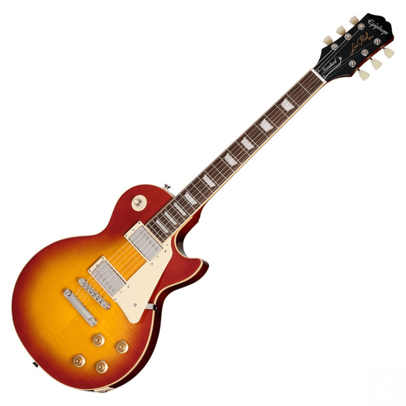 Chitarra elettrica Epiphone Les Paul Standard 50s con finitura sunburst vista frontale inclinata