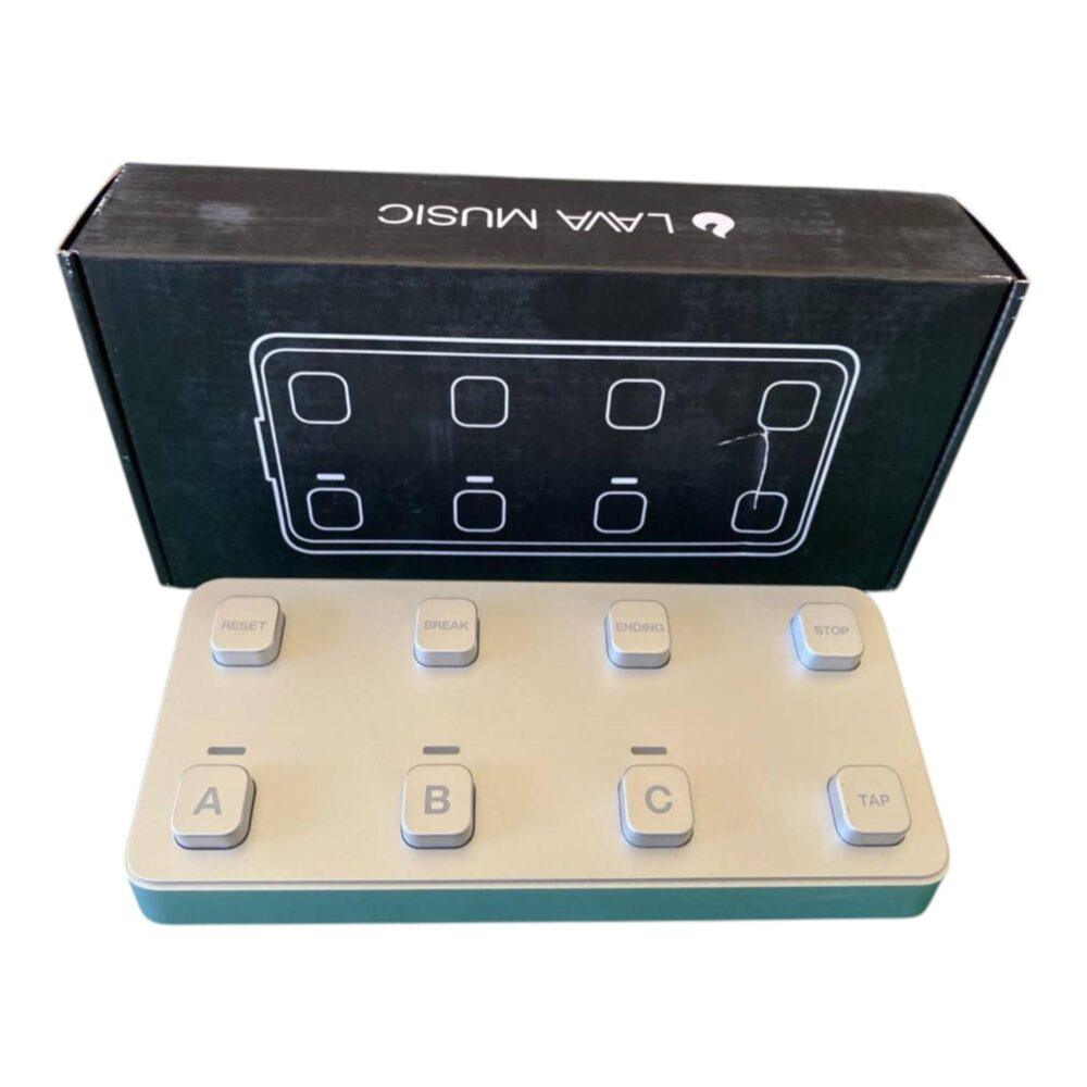 Pedaliera Lava LiveDrums con otto pulsanti per controllo ritmi e groove.