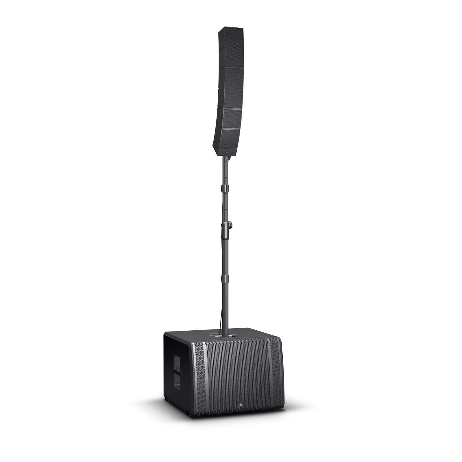 Sistema PA portatile LD Systems CURV 500 TS con subwoofer e satelliti montati