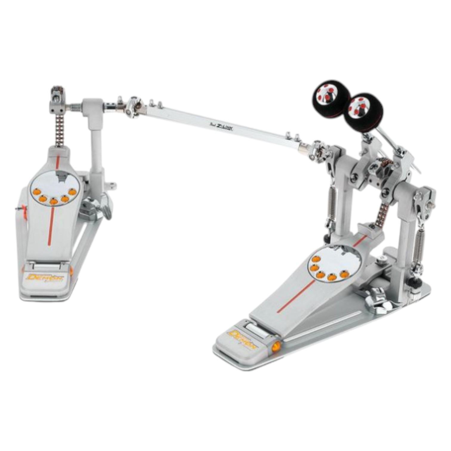 doppio pedale Pearl P3002C Demon Drive Chain per grancassa con battenti doppia superficie.