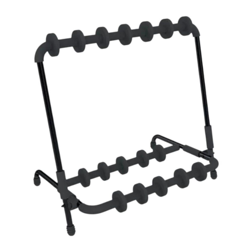 supporto multiplo Quiklok GS350 per chitarre e bassi in acciaio nero.