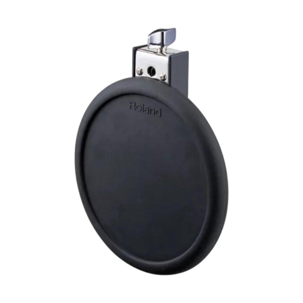pad elettronico Roland PD-8 per batteria digitale, con superficie in gomma nera e supporto in metallo cromato
