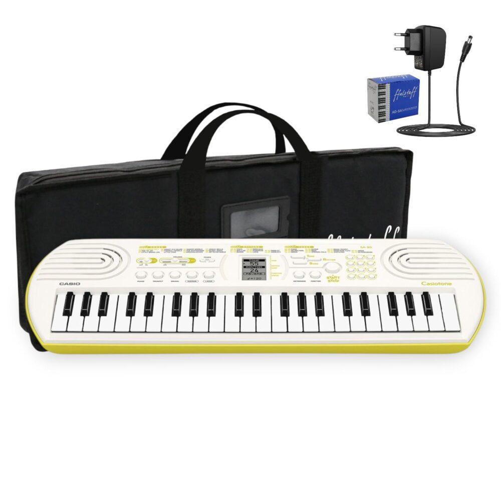 tastiera elettronica Casio SA-80 Casiotone bianca con borsa e alimentatore inclusi.