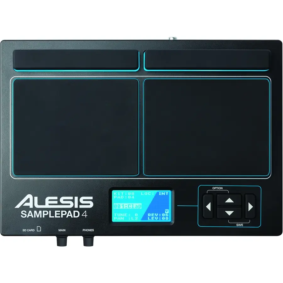 Alesis SamplePad 4 pad percussioni elettronico con 4 pad, display LCD e tasti di controllo