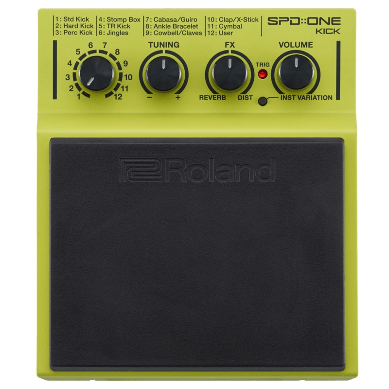 Roland SPD::ONE Kick pad percussivo elettronico con quattro manopole e ampia superficie battente