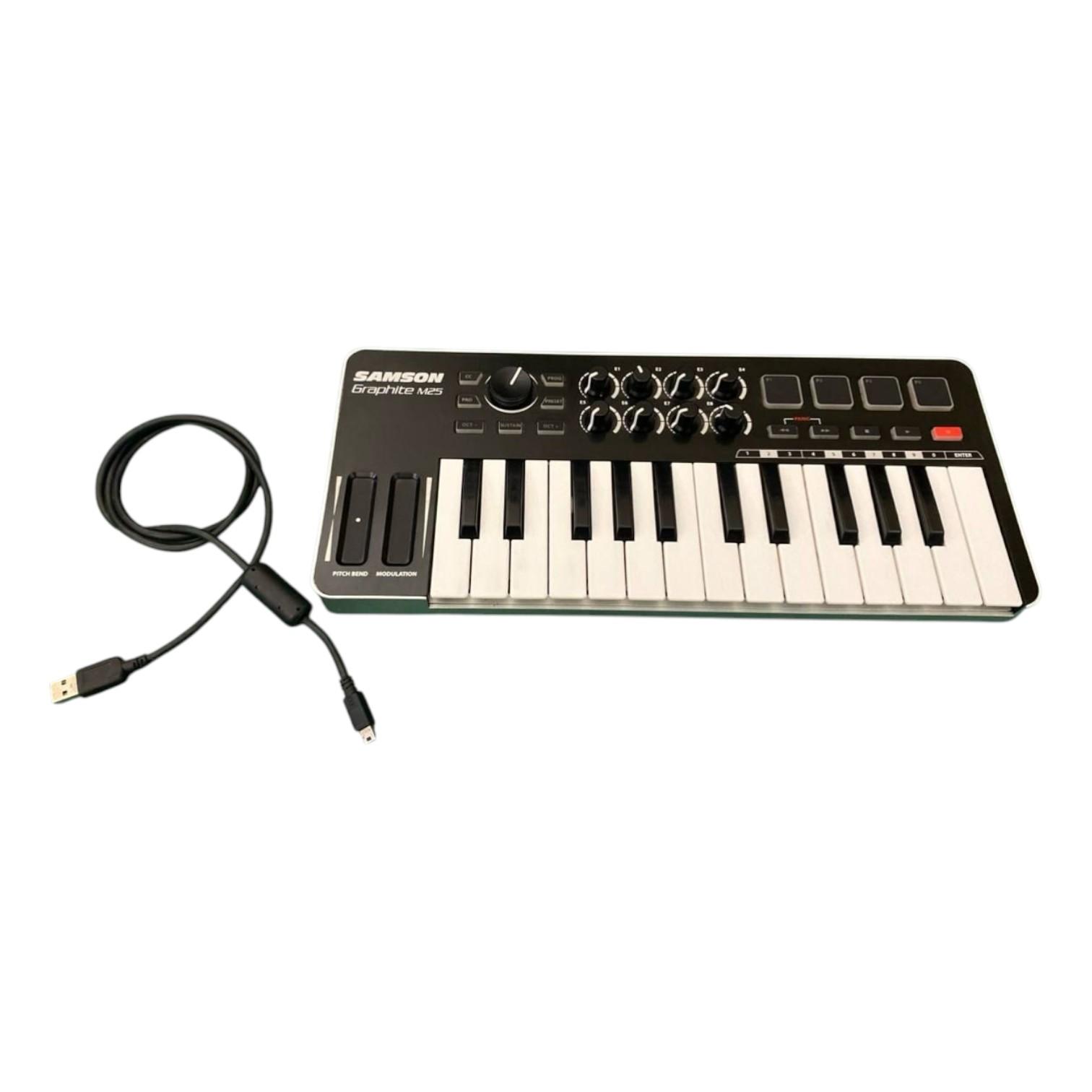 Tastiera MIDI Samson Graphite M25 con 25 tasti mini e cavo USB