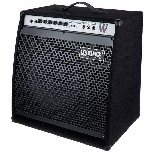 Amplificatore per basso Warwick BC 150 con griglia frontale, pannello comandi e maniglia superiore
